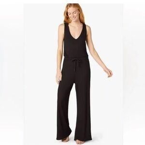 Beyond Yoga Black V-Neck Jumpsuit